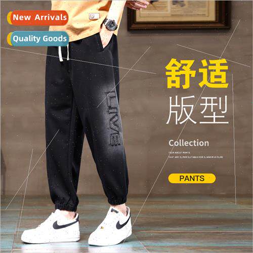 Spring Autumn Men Casual Pants Men Korea  small feet guard p