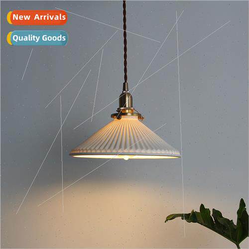 Japan retro brass ceramic bar entrance chandelier Scandinavi