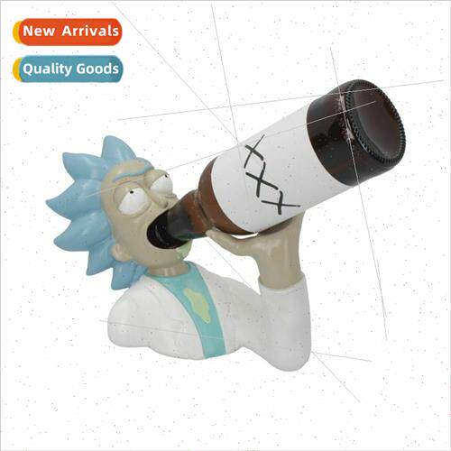 Creative old man red wine rack resin ornaments living room w