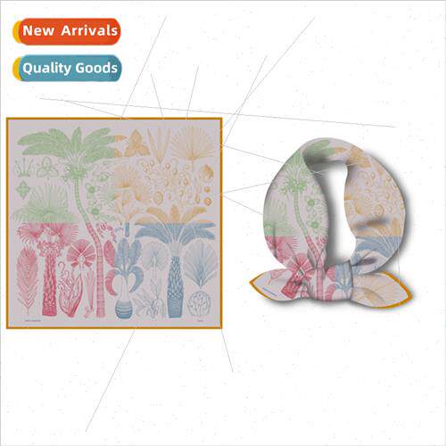 Vacation wind beach silk scarf female spring autumn thin twi