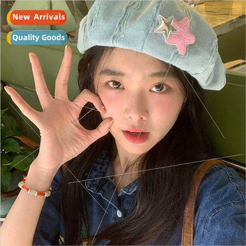 pink stars cowboy beret children Japan hundred wh sweet cool