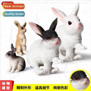 large model whe gray set wildlife yellow rabb