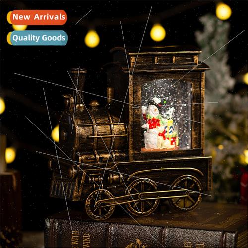 Christmas decorations small train crystal ball automatic sno