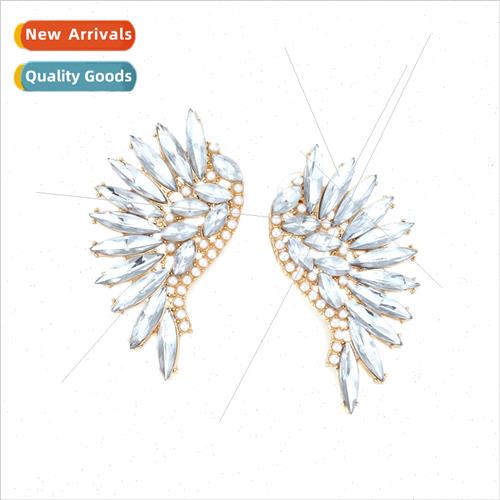 Personalized temperament design sense colorful diamond wing