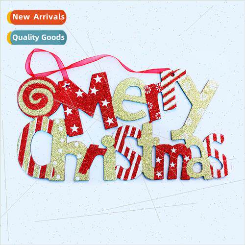 Christmas Door Hanging Decoration 20cm Gold Red Colorful Ste