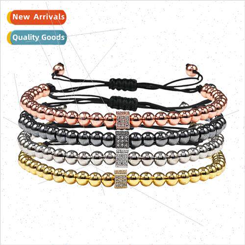Creative wh fashion jewelry Copper beads inlaid diamond zirc
