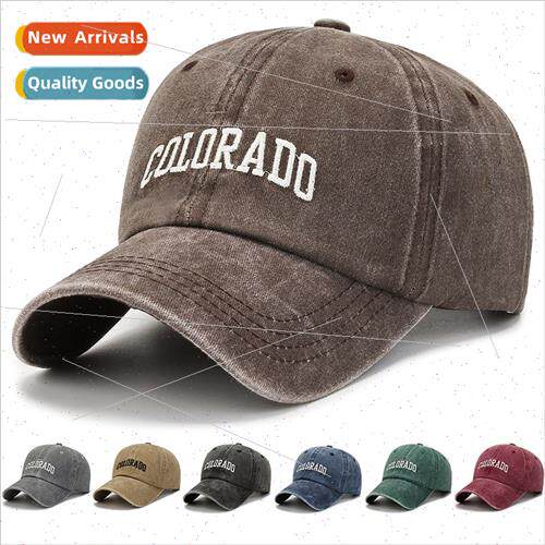 new hat wh casual soft top duck tongue cap men retro washed