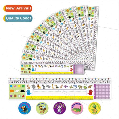 Children desk stickers school tradional manuscript nameplate
