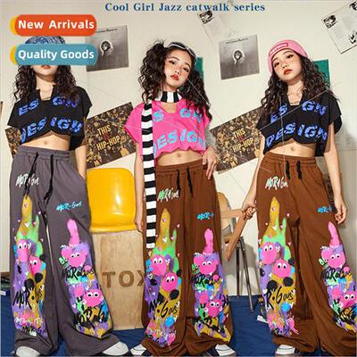 Jazz Dance Costume Girls Summer Practice Su Dopamine Graffi