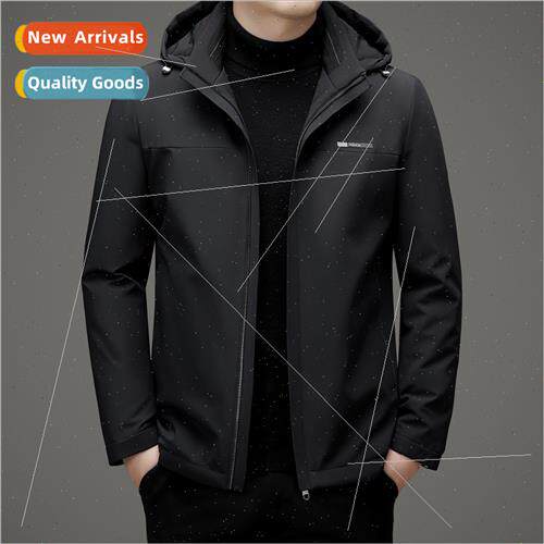 Men lightweight down jacket 2023 new removable hooded men wh