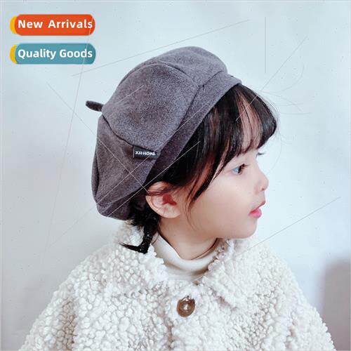 Girls hat fashion Korea beret fall winter thin octagonal hat