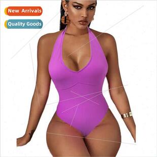 bikini solid swimsu vacation spa piece one color new 2022