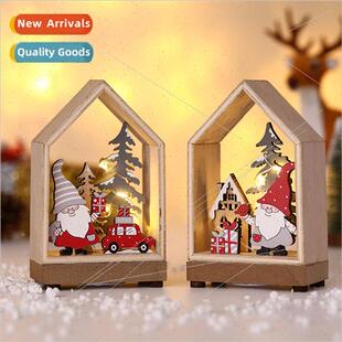 new light emting Christmas est supplies cabin old decoration