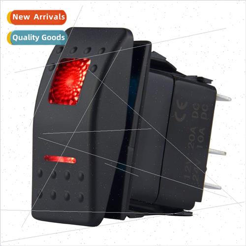 Vehicle Boat Modification 5Pin Foot Cross Plate Boat Swch ON