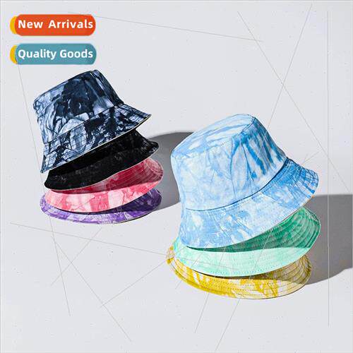 New tie-dye fisherman hat cotton spring summer women double-