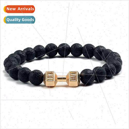 Accessories lver Bracelet Stch Frosted Alloy Men Dumbbell En