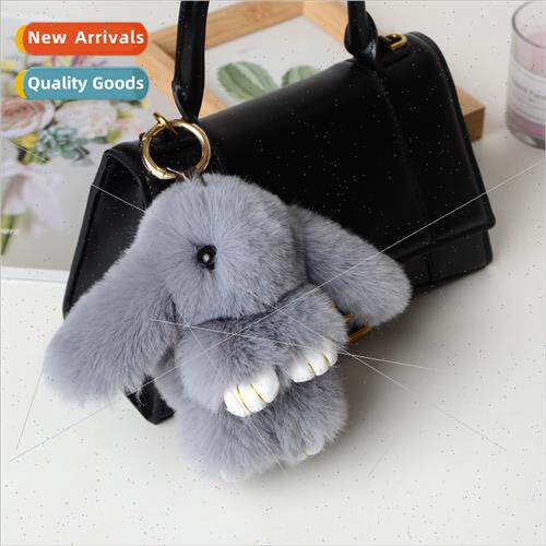 Plush play dead rabb pendant cute bunny bag car keychain pen