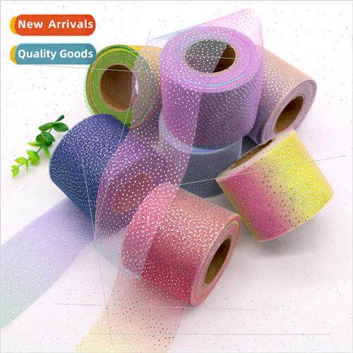 Korea gradient rainbow mesh hot silver point DIY accessories