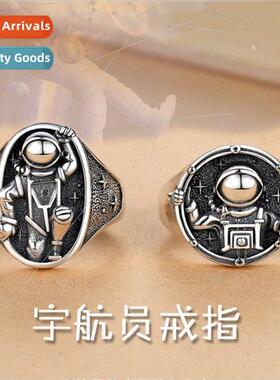 New astronaut ring men tide robot men spaceman retro index f