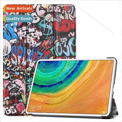 适用Huawei MatePadPro10.8 Protective Case Tri-fold Castor Pa
