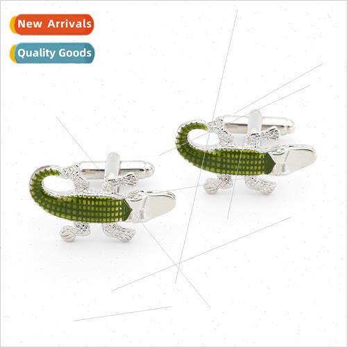 Animal Series Green Crocodile Cufflinks Fun Gecko Cufflinks