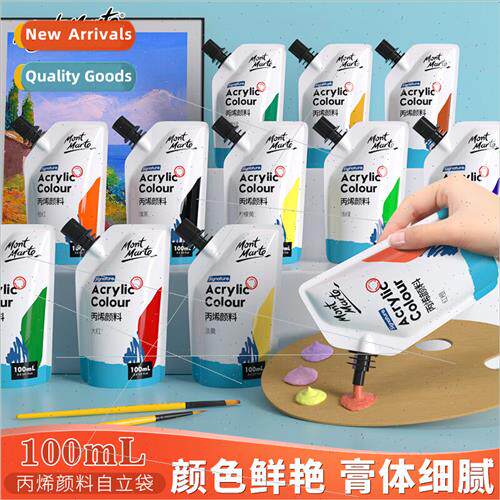 Acrylic paint bag stand-up pouch 100ml hpainting graffi colo