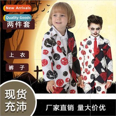 2023 new childrens clown role-playing su two-color splicing