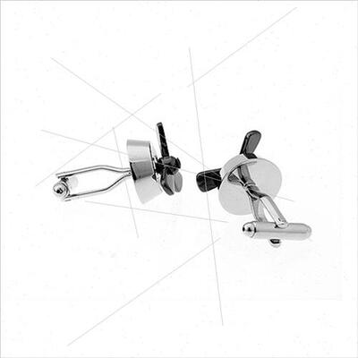 New Product Tungsten Black Electric Fan Propeller Cufflinks