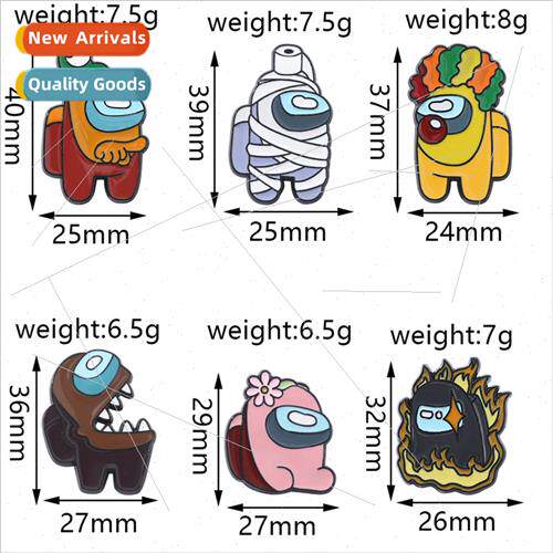 Among us space werewolf pin among us cartoon character badge
