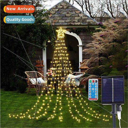 New Solar Leather String Waterfall ghts String Outdoor Campi