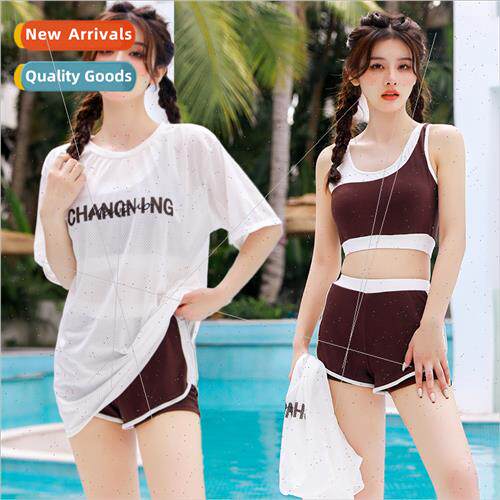 2024 new swimsu female three-piece spl conservative students