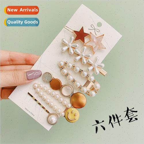 Pearl hair clip hair card Japan Korea ins female hair access