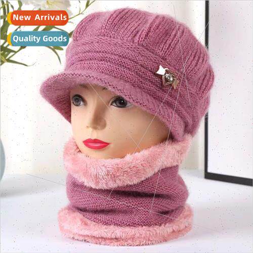 Middle-aged elderly hat wool cap female warm padded thickene
