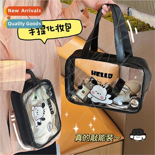 Teenage girl heart ins wash bag cute pattern transparent cos