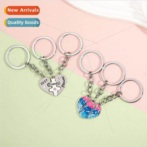 love keychain good friend key chain alloy oil drip jewelry g