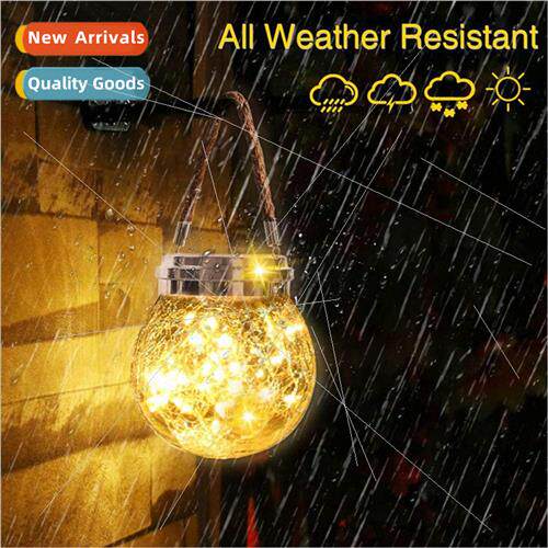 Solar Crackle Bottle LED ght String Patio Villa Hanging Tree