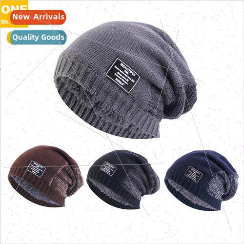 Hat couple winter double layer thickened warm knted cap line