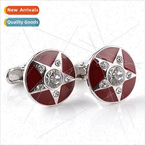 Fashion French Round Pentagram Cufflinks Cufflinks Personali