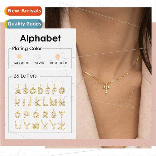 Europe English 26 letters necklace tanium steel French court