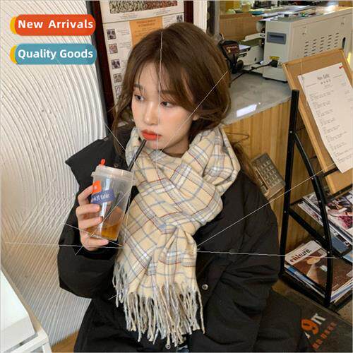 New plaid scarf female fall winter wild Korea fashion shawl