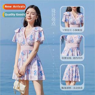 piece swimsu female Large new one spa wom size