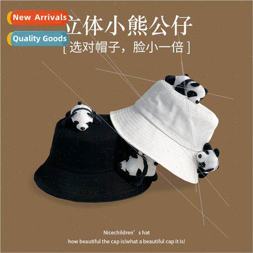 Cute ltle panda fisherman hat women fashion outdoor leisure