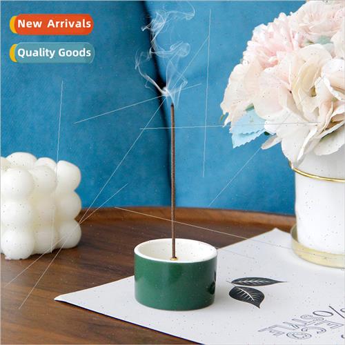 Modern minimalist green ceramic incense stick incense holder