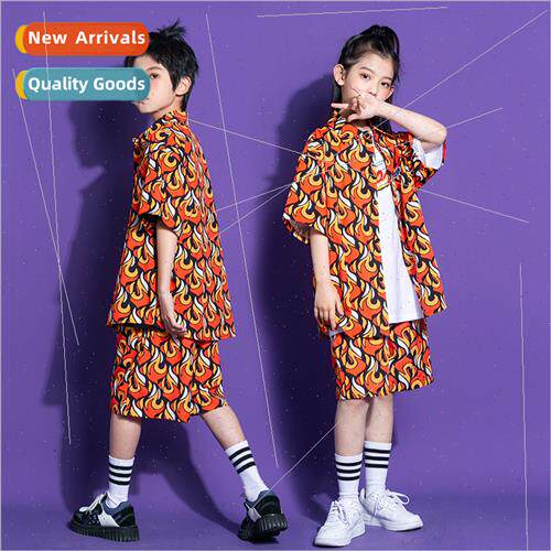 Childrens Set Dance  Clothes Boys Summer Hip Hop Handsome Su