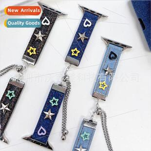 buckle denim watch8 rivet apple pull strap 适用apple canvas