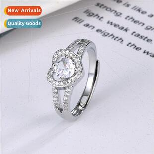 Love imitation moissanite diamond ring适用women couple heart