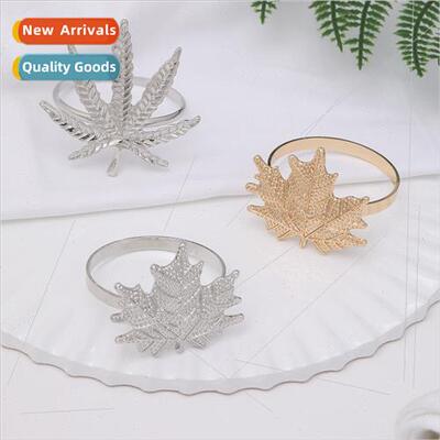 New western restaurant napkin ring leaf maple leaf napkin bu