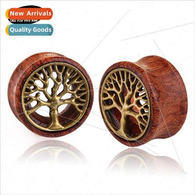 Excellent retro alloy casting life e head ear expansion earr