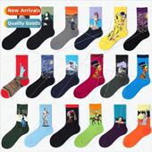 men and women Abstract lerary cotton couple pers socks