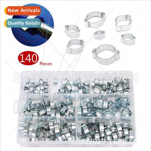 140PCS Box Whe zinc plated Double Ear Clamps Double Ear Clam